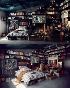 13-Library-bedroom